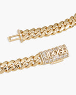 CUSTOM CLASP 12MM Moissanite Miami Cuban Link Chain 14K Gold - Yellow Gold