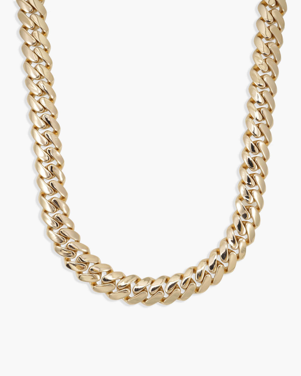 CUSTOM CLASP 12MM Moissanite Miami Cuban Link Chain 14K Gold - Yellow Gold