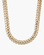 CUSTOM CLASP 12MM Moissanite Miami Cuban Link Chain 14K Gold - Yellow Gold