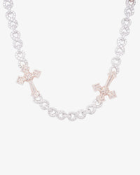 custom clasp 15mm infinity link cross chain icecartel main front