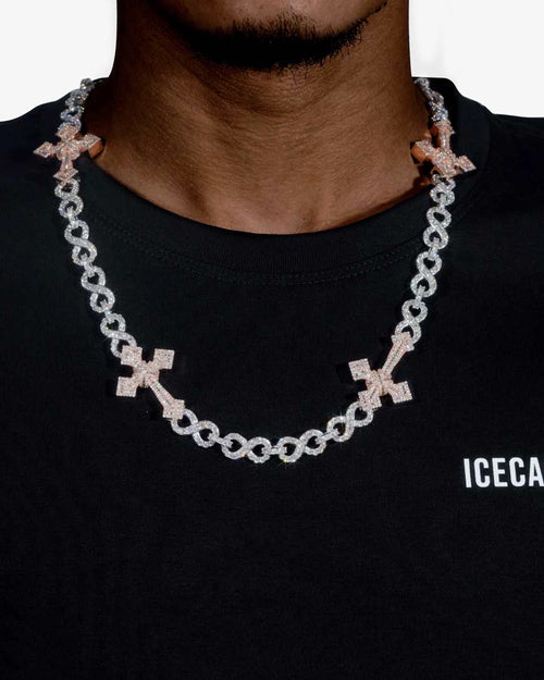 custom clasp 15mm infinity link cross chain icecartel model