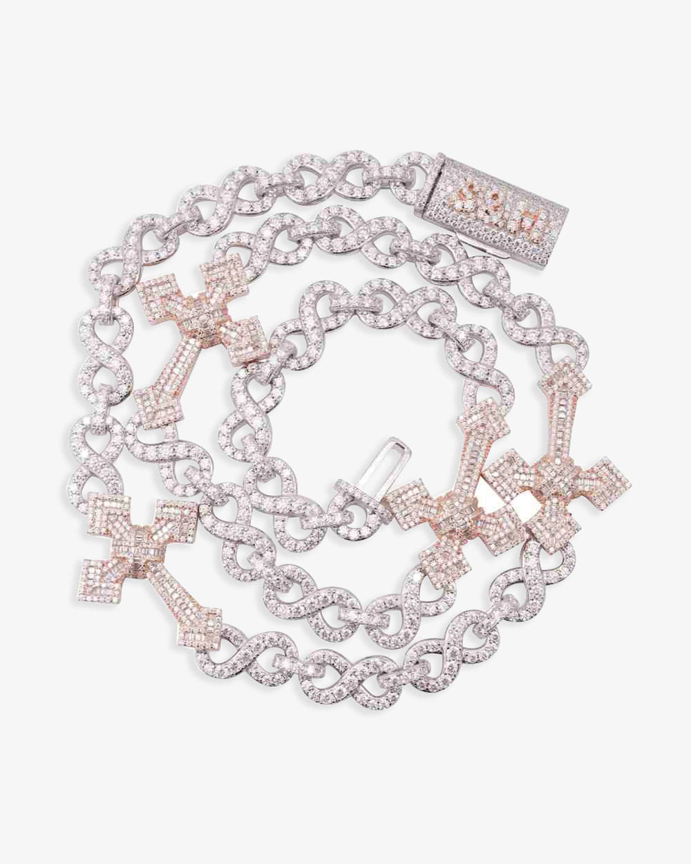 custom clasp 15mm infinity link cross chain icecartel o