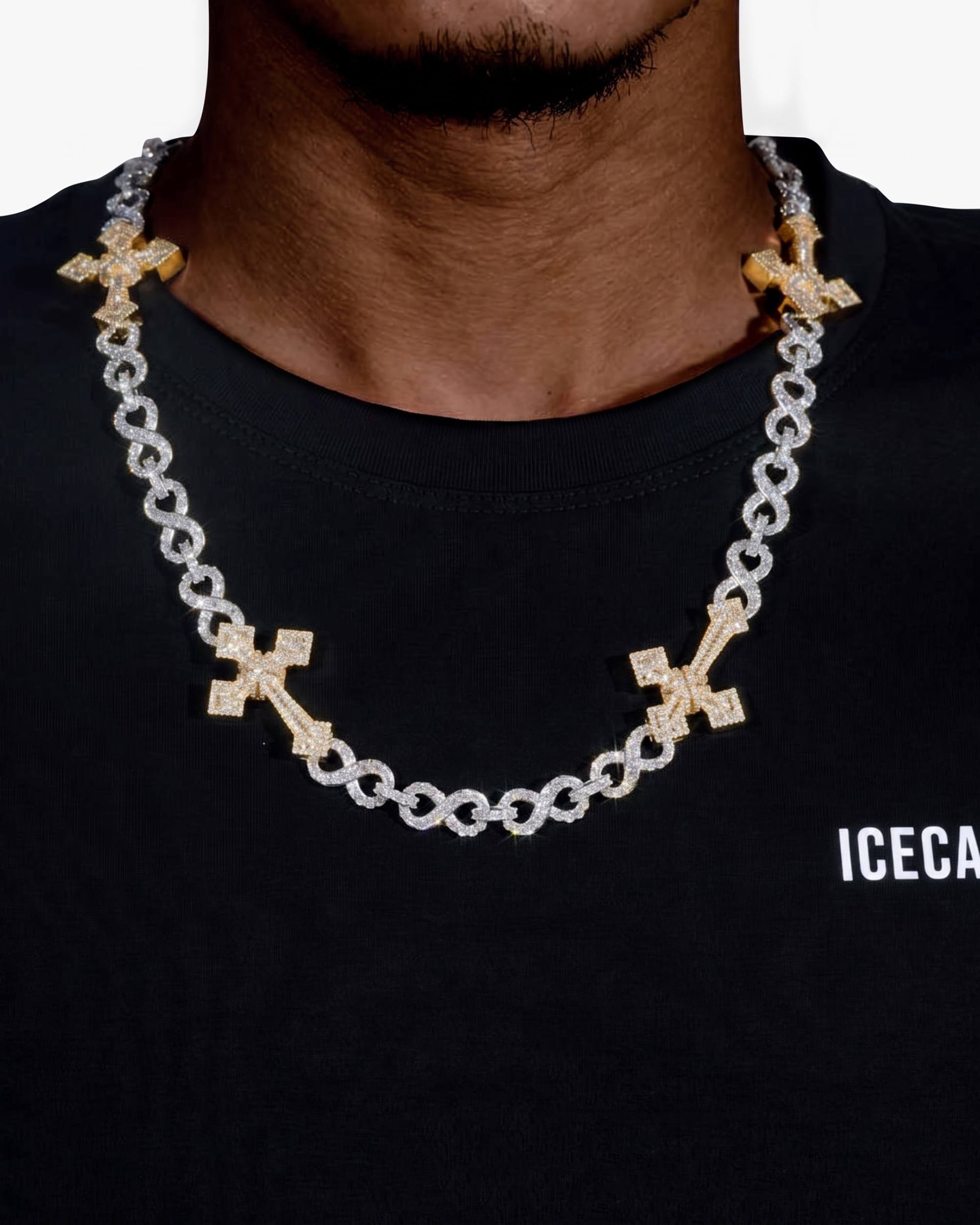 アクセサリー qusi CUSTOM CLASP 15MM Infinity Link Cross Chain