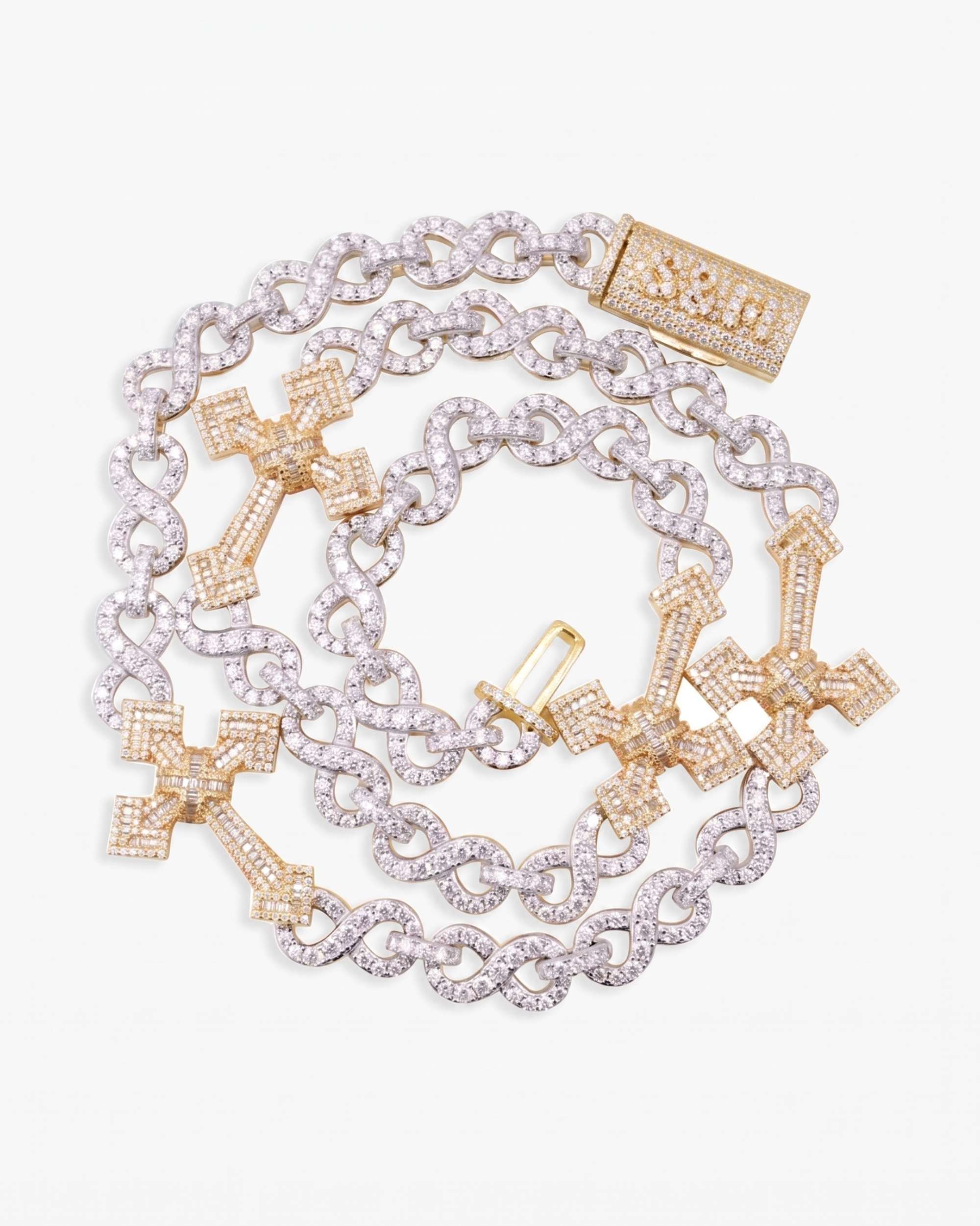 CUSTOM CLASP 15MM Infinity Link Cross Chain