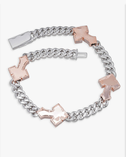 custom clasp 15mm moissanite baguette cross miami cuban link chain 14k gold icecartel back