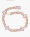 CUSTOM CLASP 15MM Moissanite Baguette Cross Miami Cuban Link Chain 14K Gold - Rose Gold