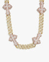 CUSTOM CLASP 15MM Moissanite Baguette Cross Miami Cuban Link Chain 14K Gold - Yellow Gold