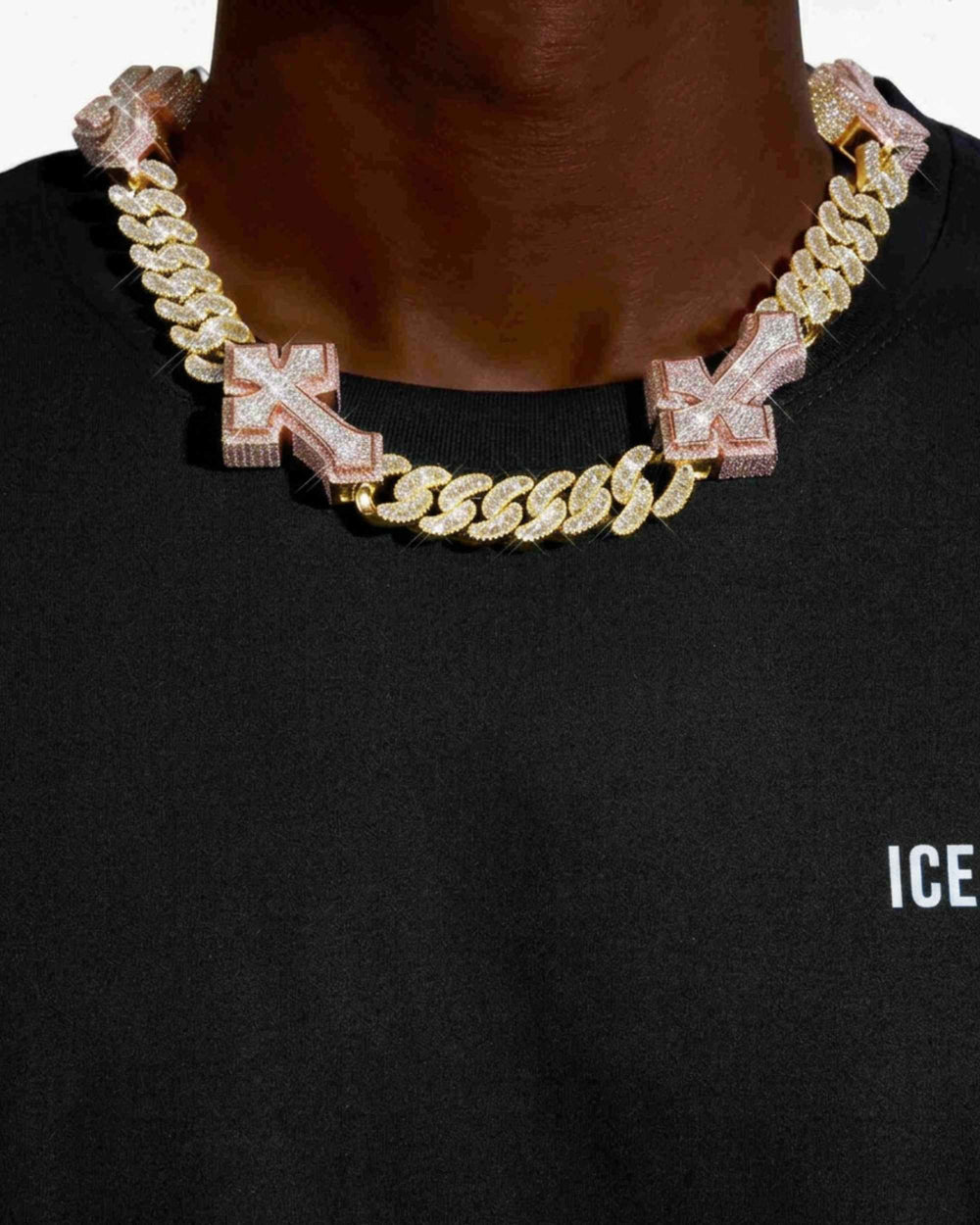 CUSTOM CLASP 15MM Moissanite Baguette Cross Miami Cuban Link Chain 14K Gold - Yellow Gold