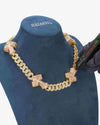 CUSTOM CLASP 15MM Moissanite Baguette Cross Miami Cuban Link Chain 14K Gold - Yellow Gold