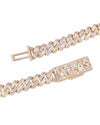 CUSTOM CLASP 2-Row 10MM Moissanite Cuban Link Chain 14K Gold - Rose Gold