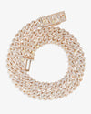 CUSTOM CLASP 2-Row 10MM Moissanite Cuban Link Chain 14K Gold - Rose Gold