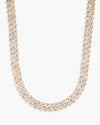 CUSTOM CLASP 2-Row 10MM Moissanite Cuban Link Chain 14K Gold - Rose Gold
