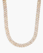 CUSTOM CLASP 2-Row 10MM Moissanite Cuban Link Chain 14K Gold - Rose Gold