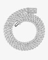 CUSTOM CLASP 2-Row 10MM Moissanite Cuban Link Chain 14K Gold - White Gold