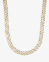 CUSTOM CLASP 2-Row 10MM Moissanite Cuban Link Chain 14K Gold - Yellow Gold
