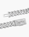 Custom Clasp 4 Row 20MM Moissanite Cuban Link Chain 14K Gold - White Gold