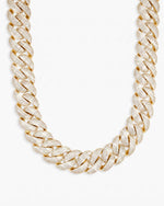 CUSTOM CLASP 22MM Moissanite 5 Row Miami Cuban Link Chain 14K Gold - Yellow Gold