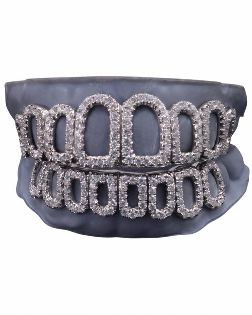 custom diamond open face grillz icecartel white main