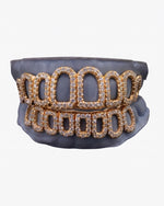 Rose Gold Open Face Custom Diamond Grillz - Yellow Gold