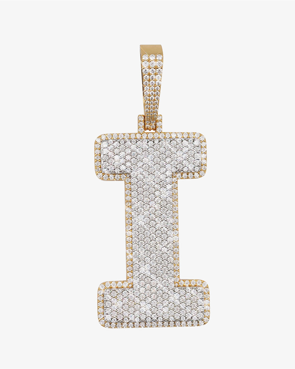 custom i moissanite letter pendant 14k gold icecartel main