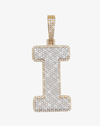 custom i moissanite letter pendant 14k gold icecartel main