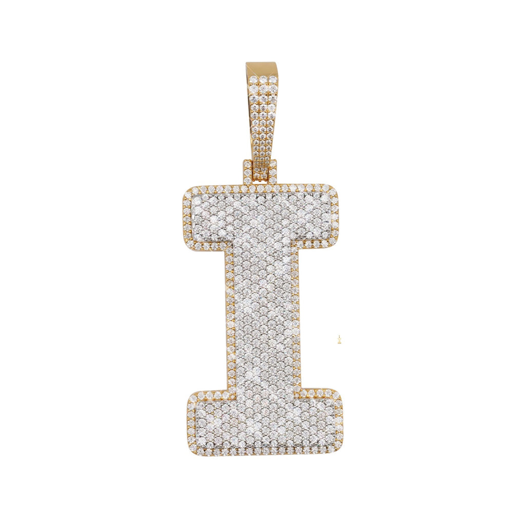 custom i moissanite letter pendant 14k gold icecartel main