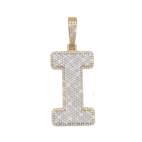 custom i moissanite letter pendant 14k gold icecartel main