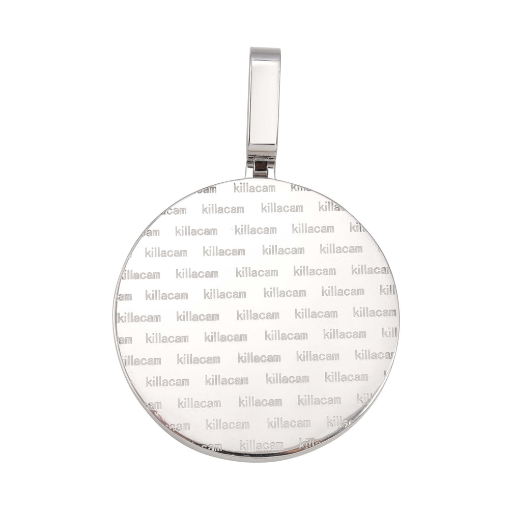 custom killacam moissanite circle pendant 14k gold ICECARTEL back