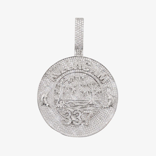 custom killacam moissanite circle pendant 14k gold ICECARTEL f6