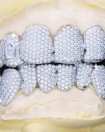 Custom Letter Moissanite Grillz - White Gold