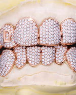 Custom Letter Moissanite Grillz - Rose Gold