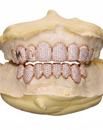 Custom Letter Moissanite Grillz - Rose Gold