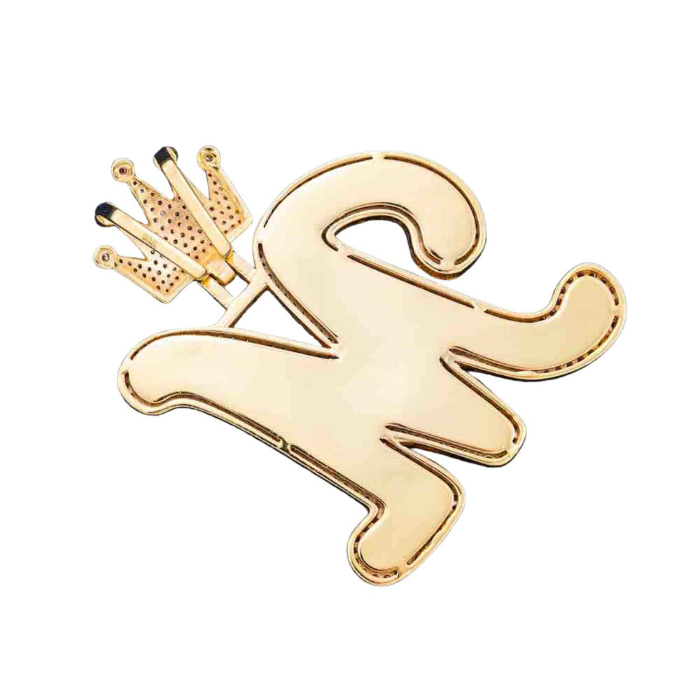 Custom M Moissanite Pendant back icecartel