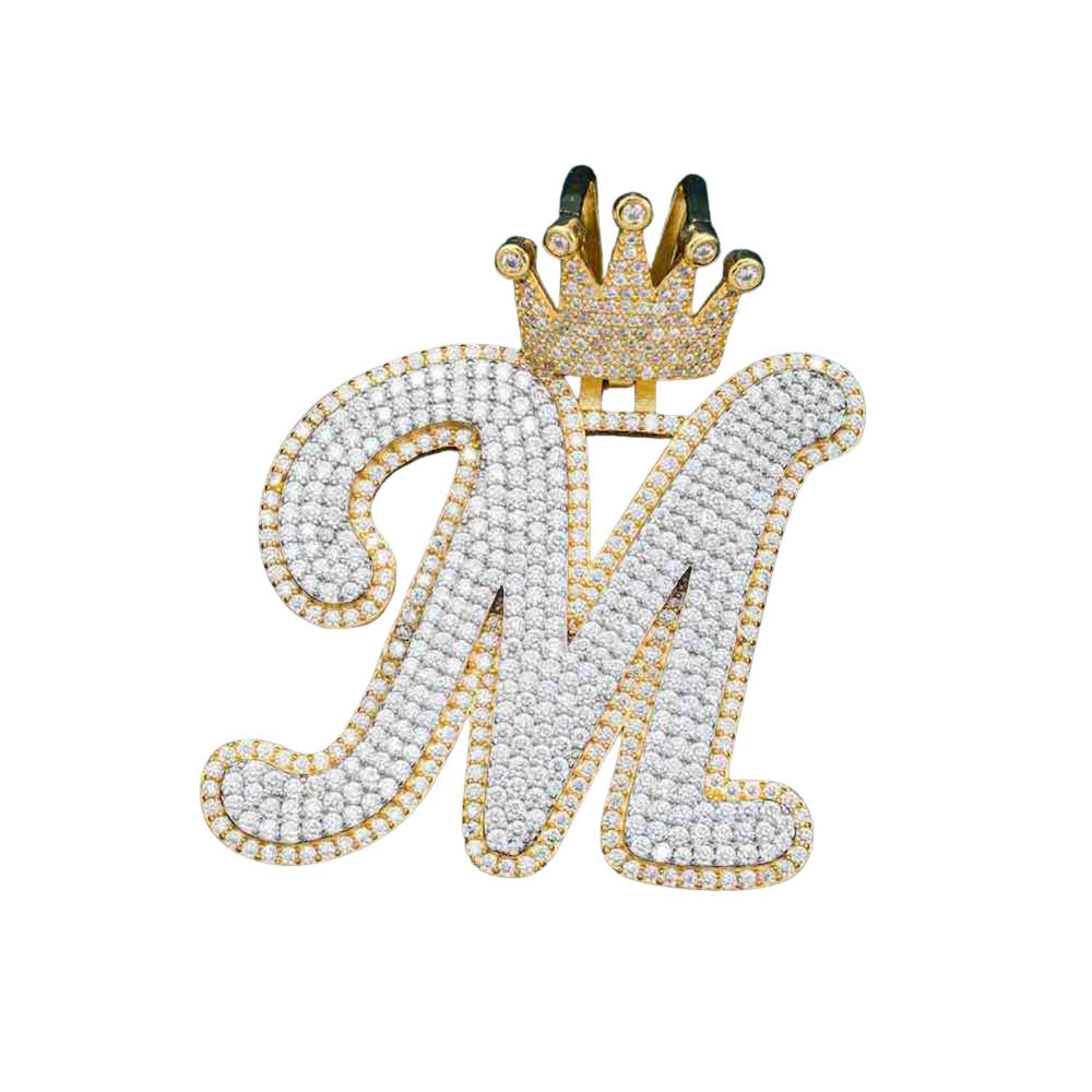 Custom M Moissanite Pendant icecartel
