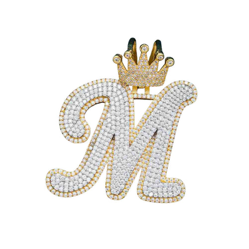 Custom M Moissanite Pendant icecartel