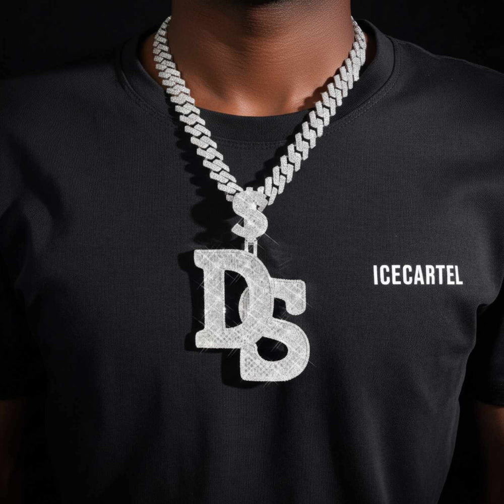custom moissanite dollar ds pendant icecartel model