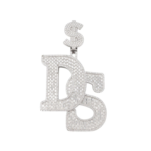 custom moissanite dollar ds pendant icecartel white
