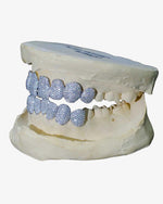 8 on 8 VVS Moissanite Diamond Grillz - White Gold