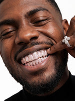 8 on 8 VVS Moissanite Diamond Grillz - Rose Gold