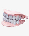 Custom Moissanite Cluster Grillz - White Gold