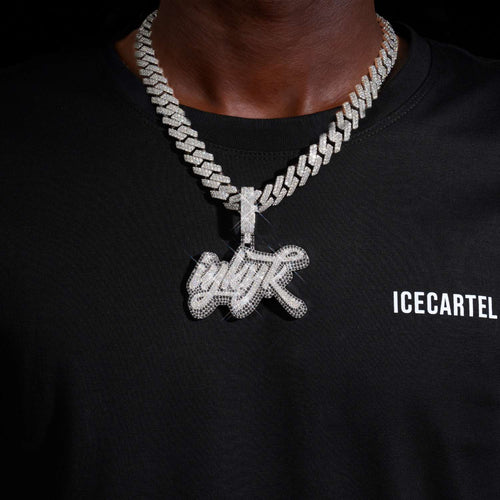 custom moissanite iykyk name pendant 14k gold icecartel model