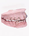 Custom Moissanite Opal Grillz - Rose Gold