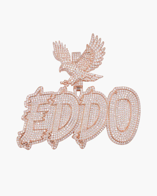 custom moissanite pendant eddo rose gold icecartel