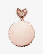 Custom Moissanite Photo Pendant 14K Gold - Rose Gold