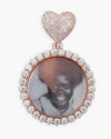 Custom Moissanite Photo Pendant 14K Gold - Rose Gold