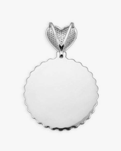 custom moissanite photo pendant 14k gold icecartel white back