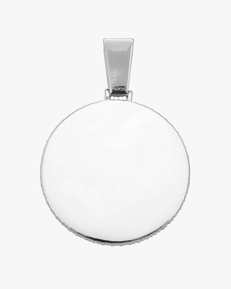 Custom Moissanite Picture Pendant 14K Gold - White Gold