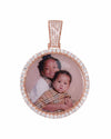 Custom Moissanite Picture Pendant 14K Gold - Rose Gold