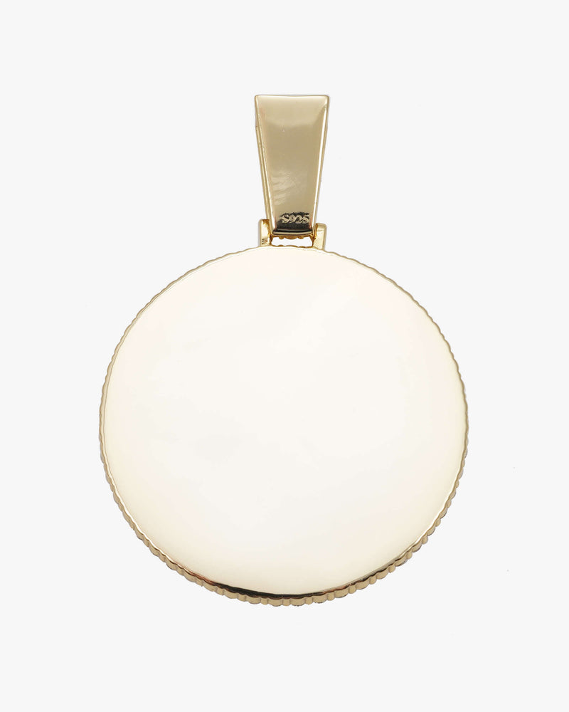 Custom Moissanite Picture Pendant 14K Gold - Yellow Gold