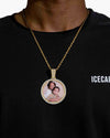 Custom Moissanite Picture Pendant 14K Gold - Yellow Gold